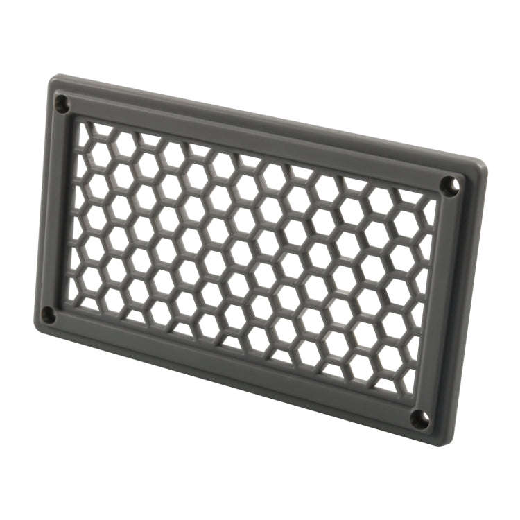 A6790 198x114mm Grey Rectangle Louvered Ventilation Plastic Venting Panel Cover, 198x114mm