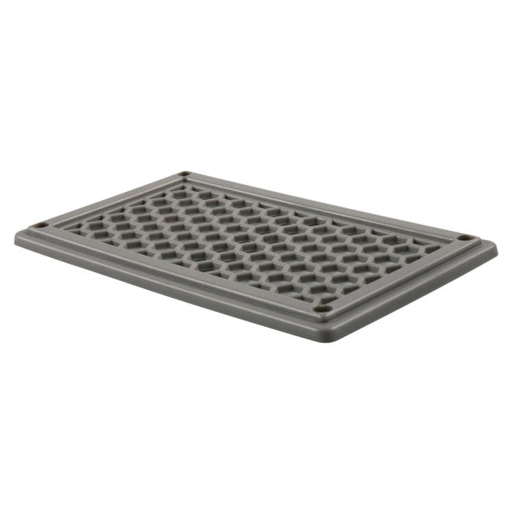 A6790 198x114mm Grey Rectangle Louvered Ventilation Plastic Venting Panel Cover, 198x114mm