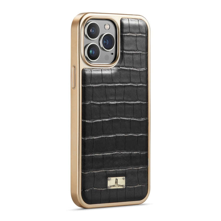 Crocodile Texture Electroplating PU Phone Case, For iPhone 13, For iPhone 13 Pro, For iPhone 13 P...