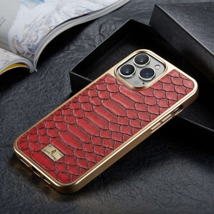 Python Texture Electroplating PU Phone Case, For iPhone 13, For iPhone 13 Pro, For iPhone 13 Pro ...
