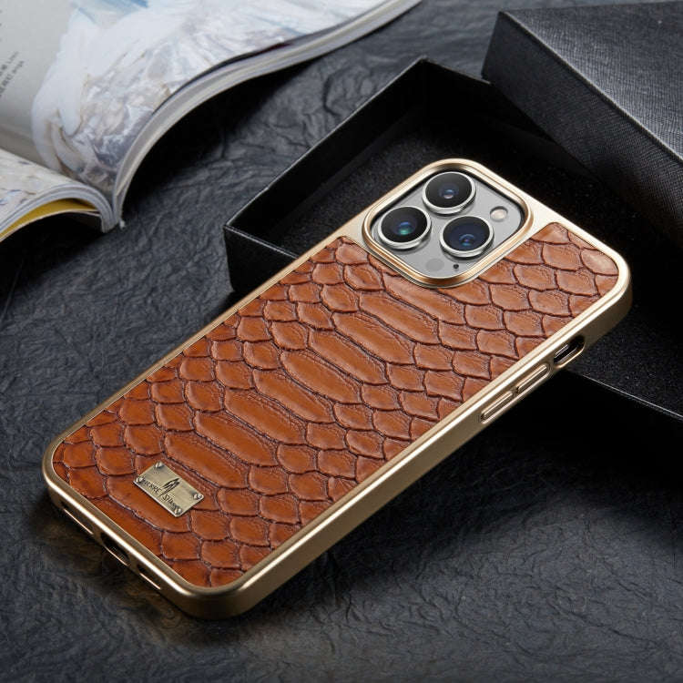 Python Texture Electroplating PU Phone Case, For iPhone 13, For iPhone 13 Pro, For iPhone 13 Pro ...