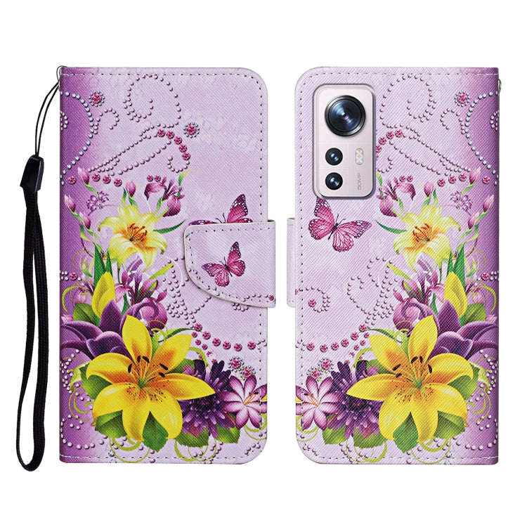 Colored Drawing Pattern Flip Leather Phone Case, For Xiaomi 12 Lite, For Xiaomi Poco X4 Pro 5G