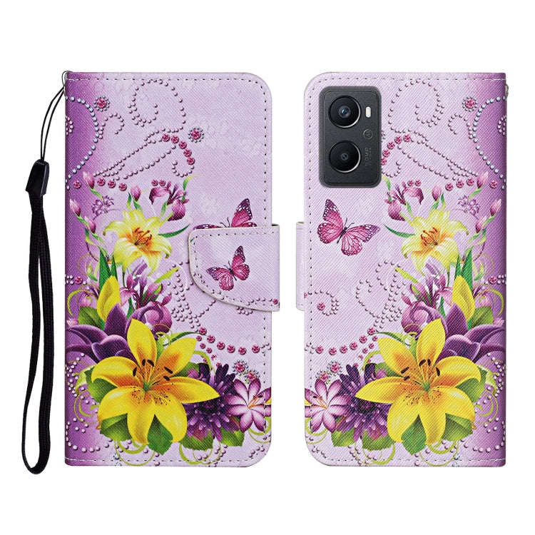 Colored Drawing Pattern Flip Leather Phone Case, For OPPO A96 4G / Realme 9i, For OPPO Find X5