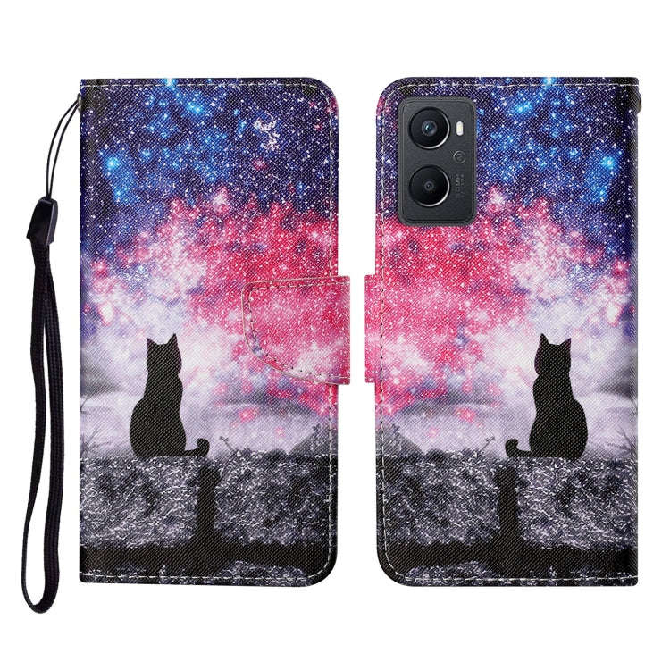 Colored Drawing Pattern Flip Leather Phone Case, For OPPO A96 4G / Realme 9i, For OPPO Find X5