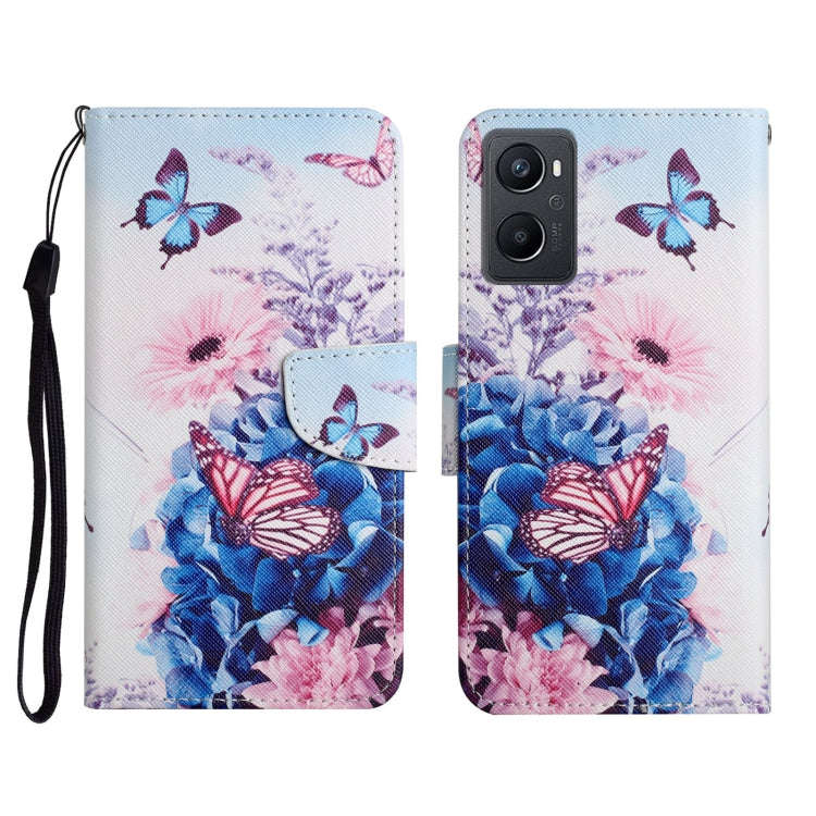 Colored Drawing Pattern Flip Leather Phone Case, For OPPO A96 4G / Realme 9i, For OPPO Find X5