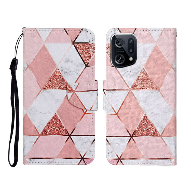 Colored Drawing Pattern Flip Leather Phone Case, For OPPO A96 4G / Realme 9i, For OPPO Find X5