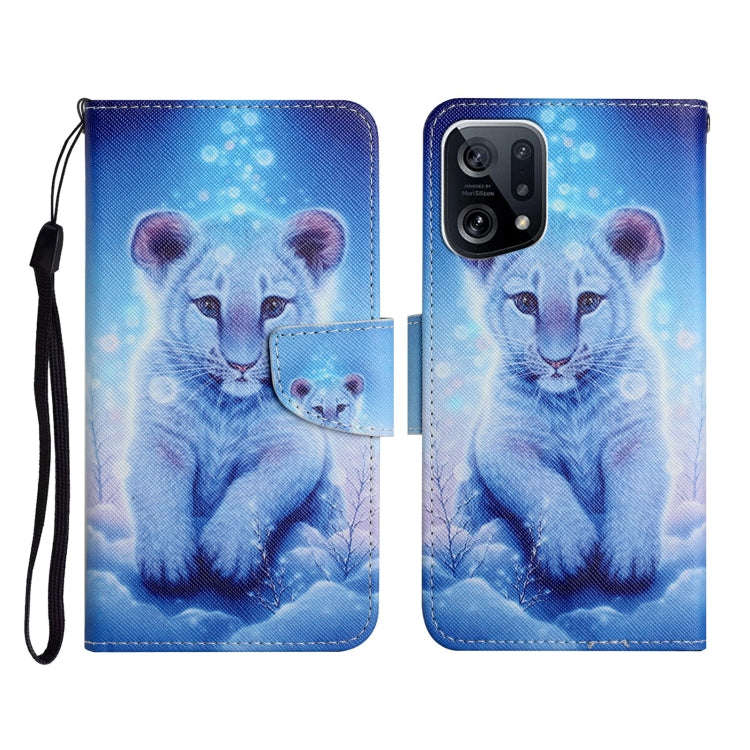 Colored Drawing Pattern Flip Leather Phone Case, For OPPO A96 4G / Realme 9i, For OPPO Find X5