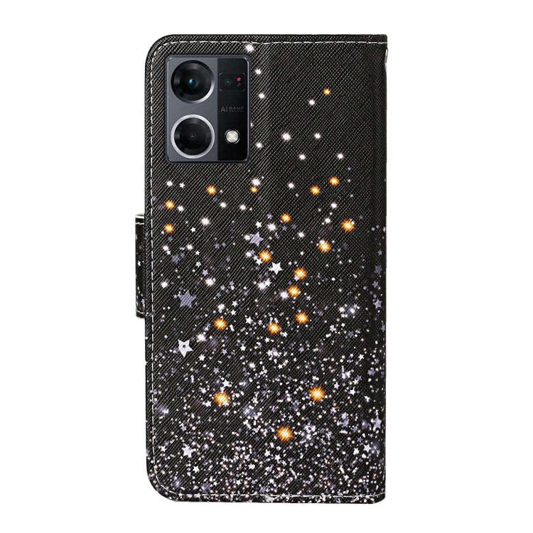 Colored Drawing Pattern Flip Leather Phone Case, For OPPO Reno7 4G