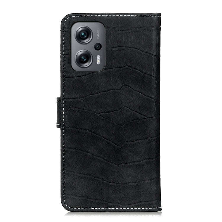 Crocodile Texture Leather Phone Case, For Xiaomi Redmi Note 11T Pro 5G / Note 11T Pro+ 5G China /...