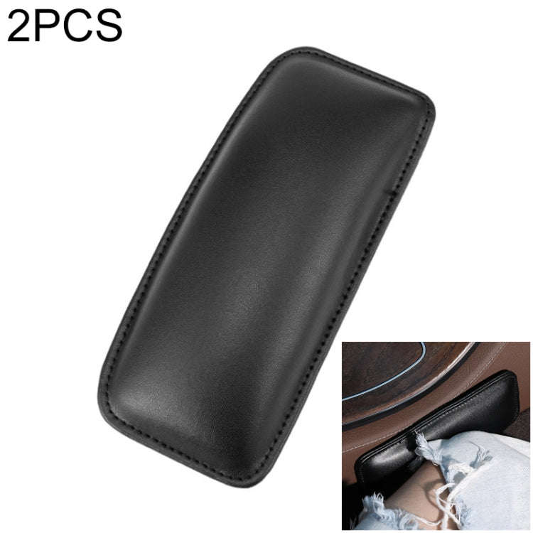 2 PCS Car Non-slip Soft Floor Protector Carpet Floor Mat Knee Bolster, PU Leather, First Layer Co...