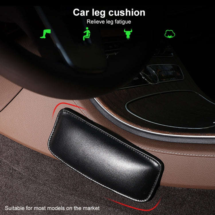 2 PCS Car Non-slip Soft Floor Protector Carpet Floor Mat Knee Bolster, PU Leather, First Layer Co...