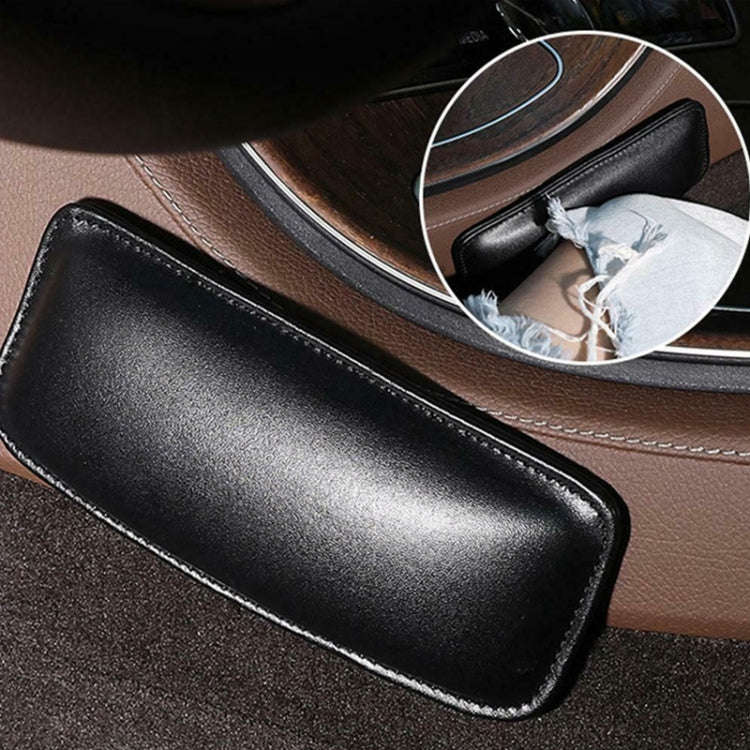 2 PCS Car Non-slip Soft Floor Protector Carpet Floor Mat Knee Bolster, PU Leather, First Layer Co...