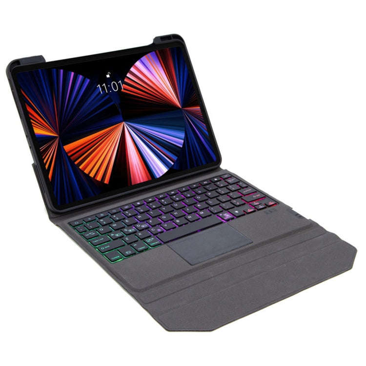 Integrated Bluetooth Keyboard Leather Case with Backlight & Touchpad & Holder, For iPad Air 5 / A...
