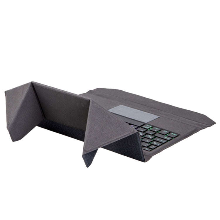 Integrated Bluetooth Keyboard Leather Case with Backlight & Touchpad & Holder, For iPad Air 5 / A...