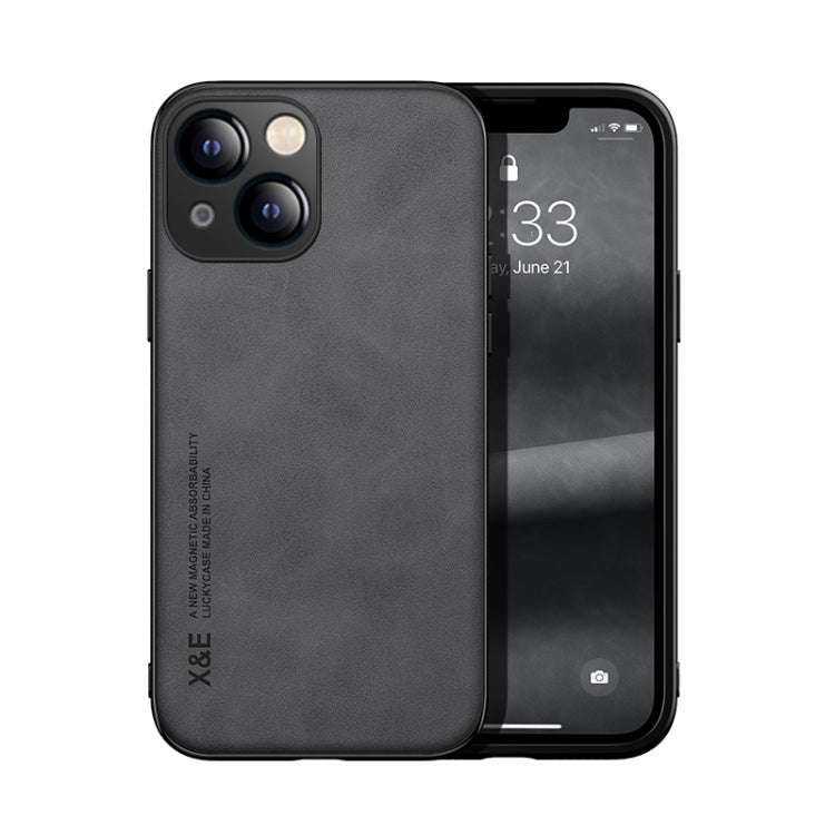 Skin Feel Magnetic Leather Back Phone Case, For iPhone 13 mini, For iPhone 13, For iPhone 13 Pro,...