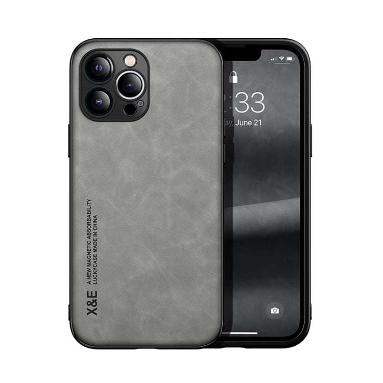 Skin Feel Magnetic Leather Back Phone Case, For iPhone 13 mini, For iPhone 13, For iPhone 13 Pro,...