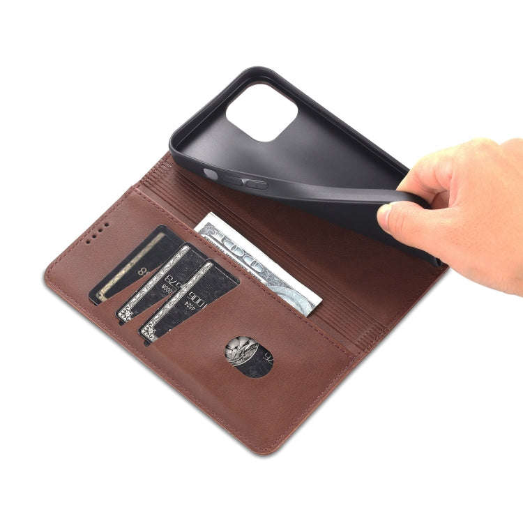 AZNS Magnetic Calf Texture Flip Leather Phone Case, For iPhone 14, For iPhone 14 Plus, For iPhone...