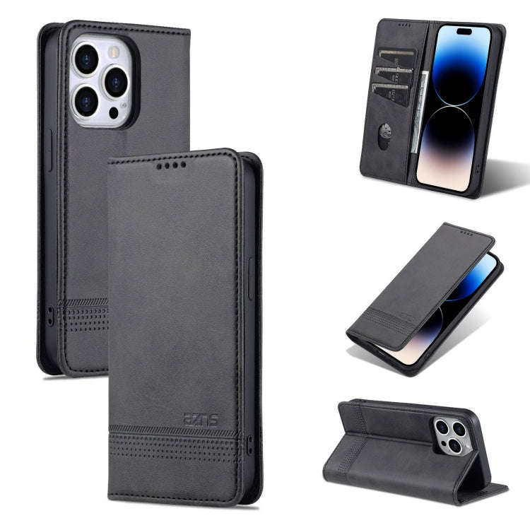 AZNS Magnetic Calf Texture Flip Leather Phone Case, For iPhone 14, For iPhone 14 Plus, For iPhone...