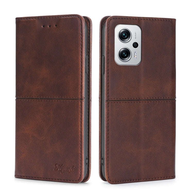Cow Texture Magnetic Horizontal Flip Leather Phone Case, For Xiaomi Redmi Note 11T Pro 5G/Redmi N...