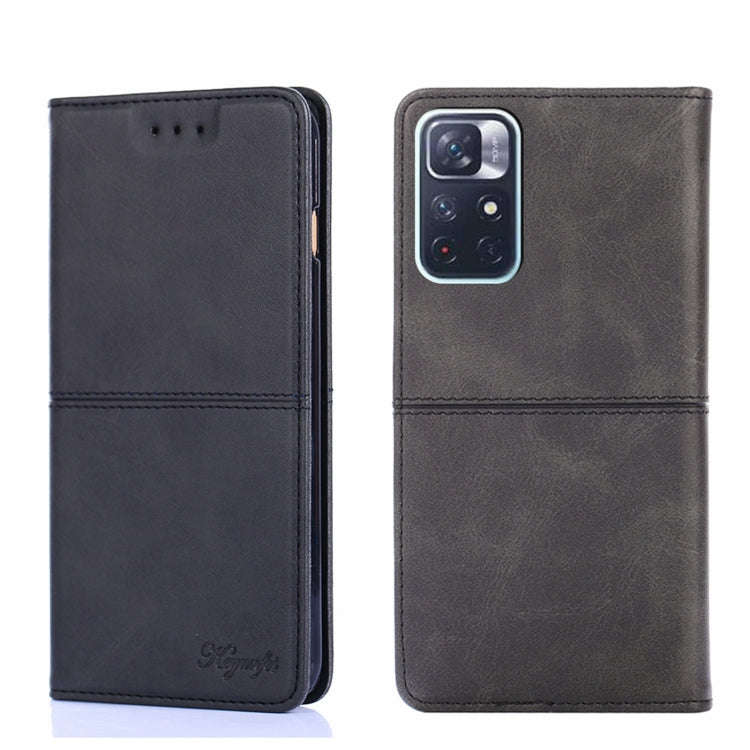 Cow Texture Magnetic Horizontal Flip Leather Phone Case, For Xiaomi Redmi Note 11T Pro 5G/Redmi N...