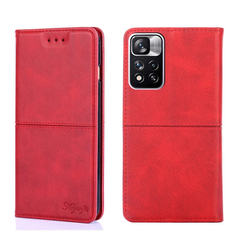 Cow Texture Magnetic Horizontal Flip Leather Phone Case, For Xiaomi Redmi Note 11T Pro 5G/Redmi N...