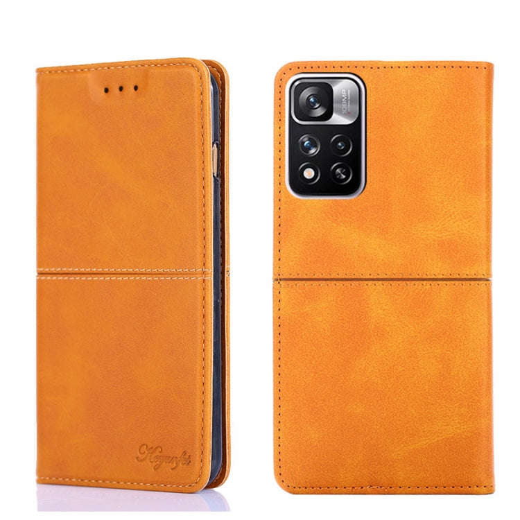 Cow Texture Magnetic Horizontal Flip Leather Phone Case, For Xiaomi Redmi Note 11T Pro 5G/Redmi N...