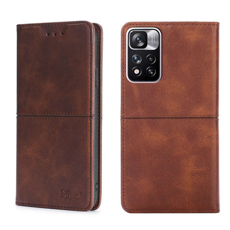 Cow Texture Magnetic Horizontal Flip Leather Phone Case, For Xiaomi Redmi Note 11T Pro 5G/Redmi N...