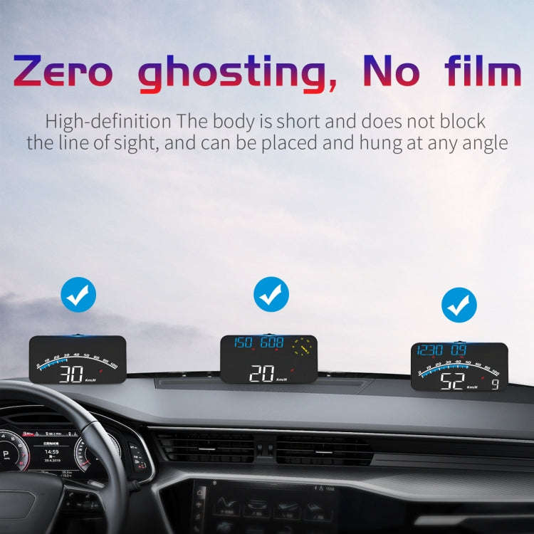 G10 5.5 inch Car HUD GPS Head Up Display Speedometer Odometer LED Windscreen Projector, G10