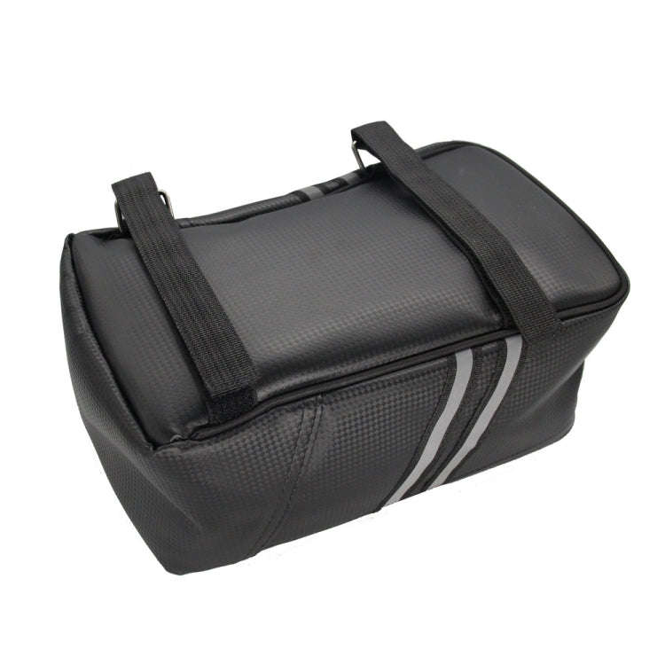 Motorcycle Waterproof PU Leather Rack Rear Carrier Bag, Capacity: 8L with Rain Cover, 8L