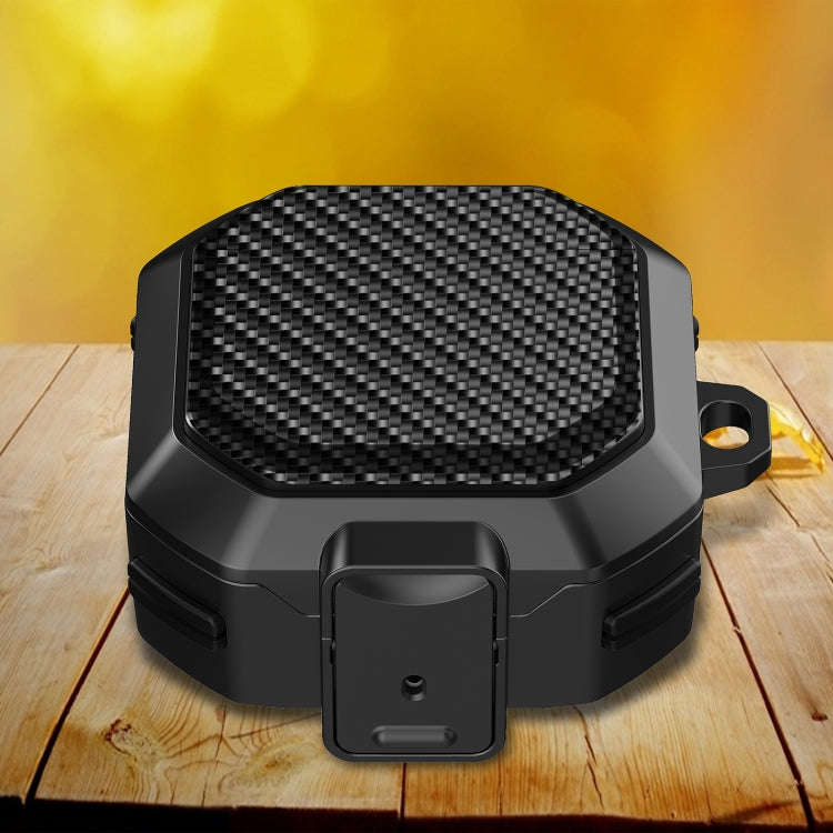 Carbon Fiber Texture Anti-fall Earphones Case with Switch, For Samsung Galaxy Buds Live/Buds Pro/...
