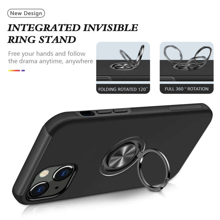 Magnetic Ring Kickstand Shockproof Phone Case, For iPhone 14, For iPhone 14 Plus, For iPhone 14 P...