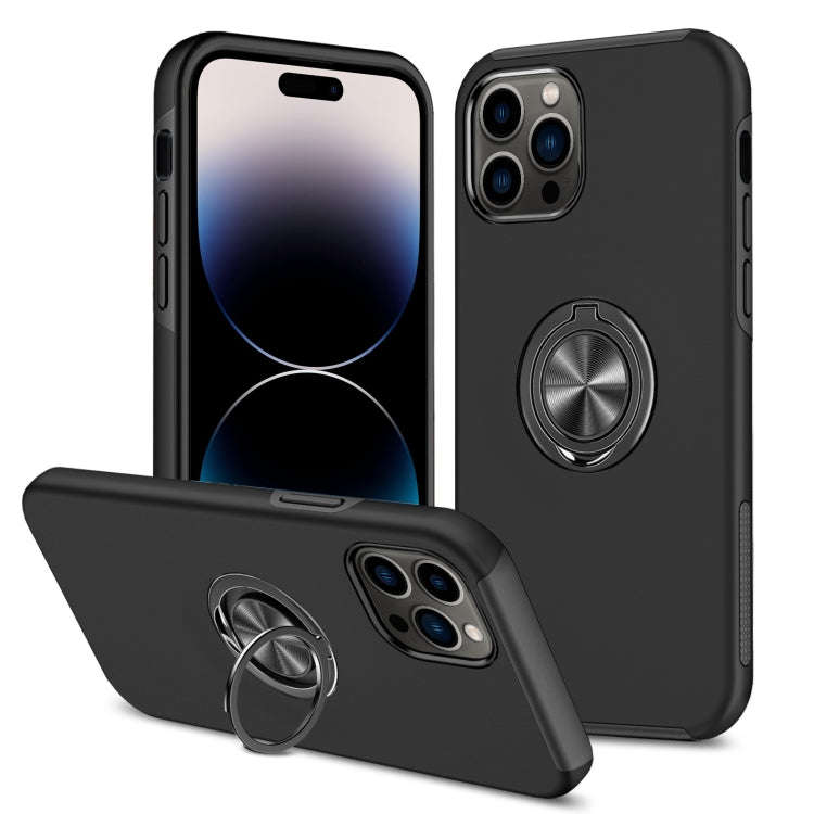 Magnetic Ring Kickstand Shockproof Phone Case, For iPhone 14, For iPhone 14 Plus, For iPhone 14 P...