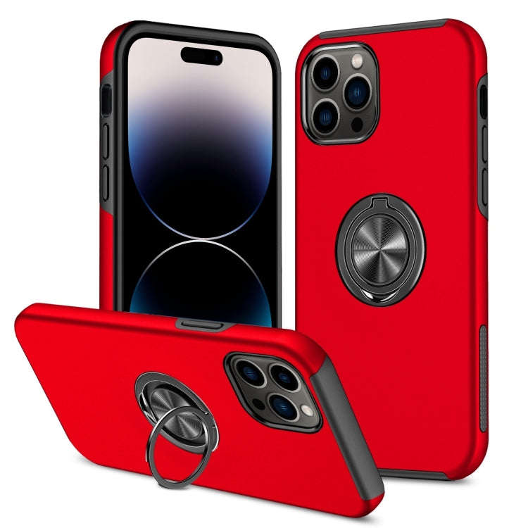 Magnetic Ring Kickstand Shockproof Phone Case, For iPhone 14, For iPhone 14 Plus, For iPhone 14 P...