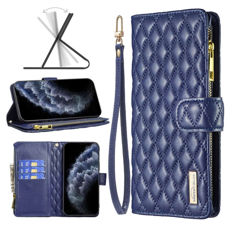 Diamond Lattice Zipper Wallet Leather Flip Phone Case, For iPhone 12 mini, For iPhone 12 / 12 Pro...