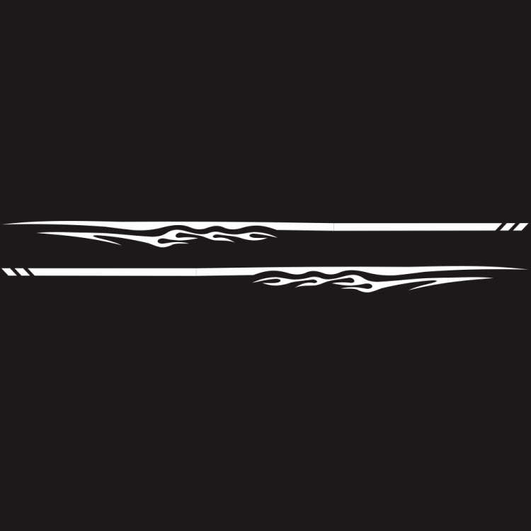 2 PCS/Set D-280 Flame Streak Pattern Car Modified Decorative Sticker, D-280