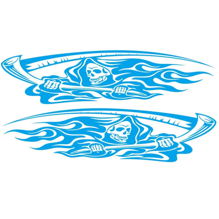 2 PCS/Set D-435 Grim Reaper Pattern Car Modified Decorative Sticker, D-435