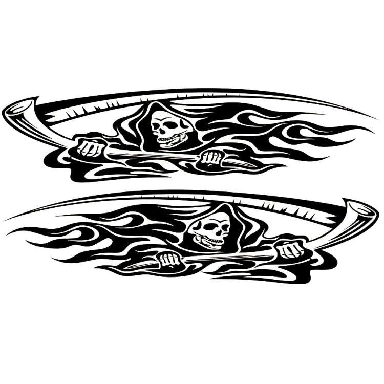 2 PCS/Set D-435 Grim Reaper Pattern Car Modified Decorative Sticker, D-435