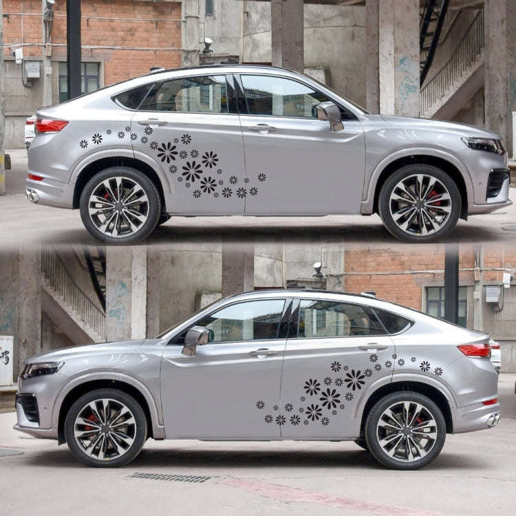 2 PCS/Set D-483 Flower Pattern Car Modified Decorative Sticker, D-483