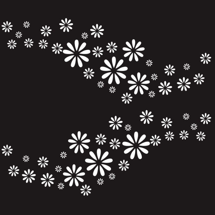 2 PCS/Set D-483 Flower Pattern Car Modified Decorative Sticker, D-483