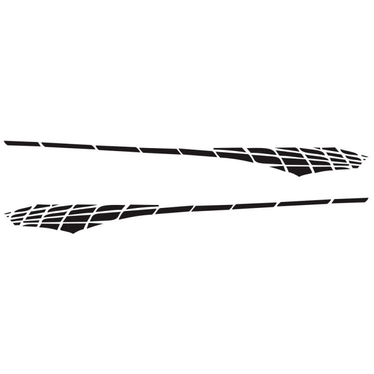 2 PCS/Set D-501 Plaid Pattern Car Modified Decorative Sticker, D-501