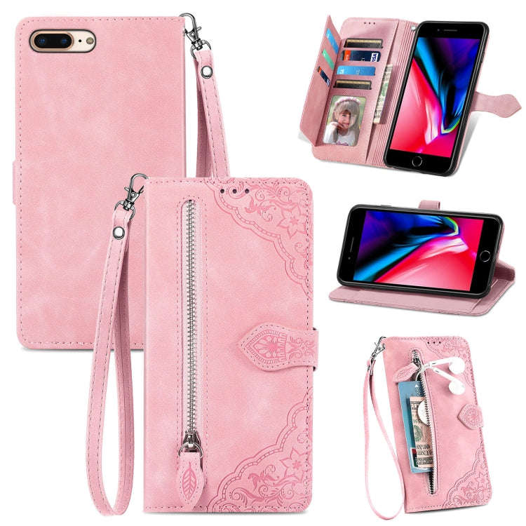 Embossed Flower Shockproof Leather Phone Case, For iPhone SE 2022 / SE 2020 / 8 / 7, For iPhone 8...