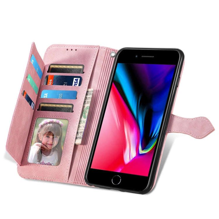 Embossed Flower Shockproof Leather Phone Case, For iPhone SE 2022 / SE 2020 / 8 / 7, For iPhone 8...