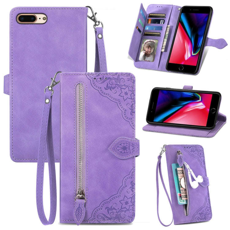 Embossed Flower Shockproof Leather Phone Case, For iPhone SE 2022 / SE 2020 / 8 / 7, For iPhone 8...
