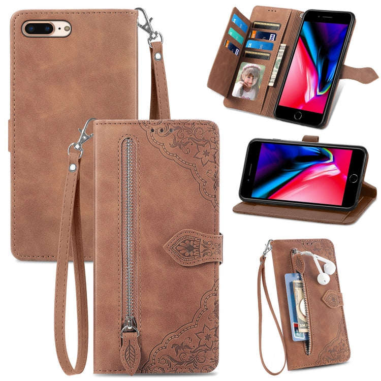 Embossed Flower Shockproof Leather Phone Case, For iPhone SE 2022 / SE 2020 / 8 / 7, For iPhone 8...
