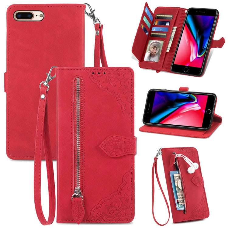 Embossed Flower Shockproof Leather Phone Case, For iPhone SE 2022 / SE 2020 / 8 / 7, For iPhone 8...