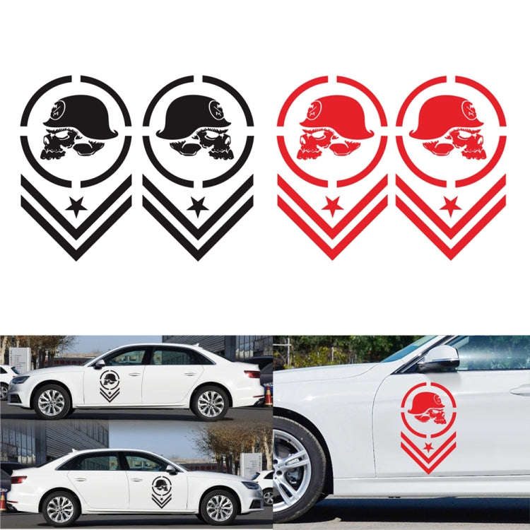 2 PCS/Set D-739 Skull Pattern Car Modified Decorative Sticker, D-739