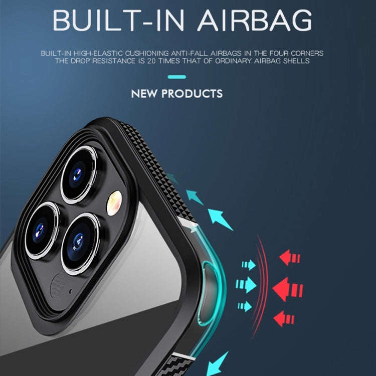 Carbon Fiber Four-corner Airbag Shockproof Case, For iPhone 14 Pro Max, For iPhone 14 Plus, For i...