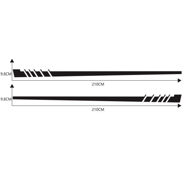 2 PCS/Set D-854 Stripe Pattern Car Modified Decorative Sticker, D-854