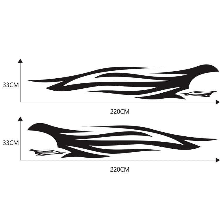 2 PCS/Set D-926 Fire Totem Pattern Car Modified Decorative Sticker, D-926