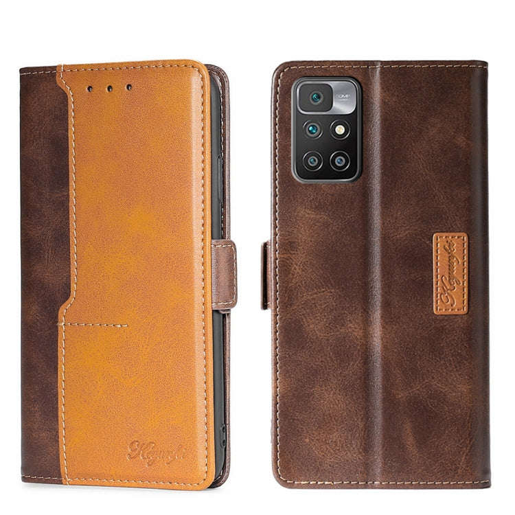 Contrast Color Side Buckle Leather Phone Case, For Xiaomi Redmi 10, For Xiaomi Redmi Note 11T Pro...